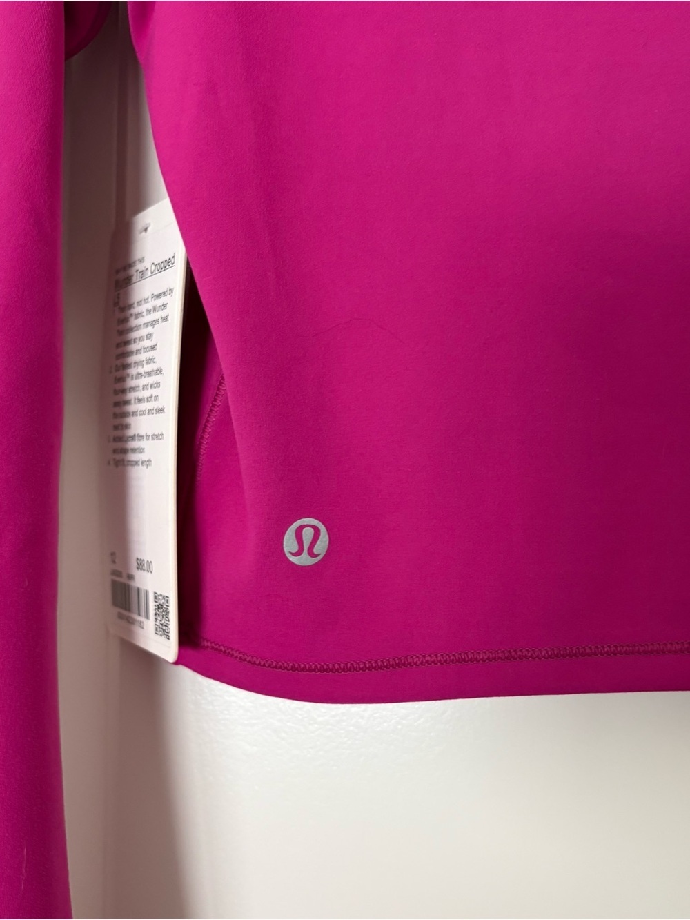 Lululemon Women’s Ripened Raspberry Wunder Train Cropped Long Sleeve Shirt - Picture 10 of 12